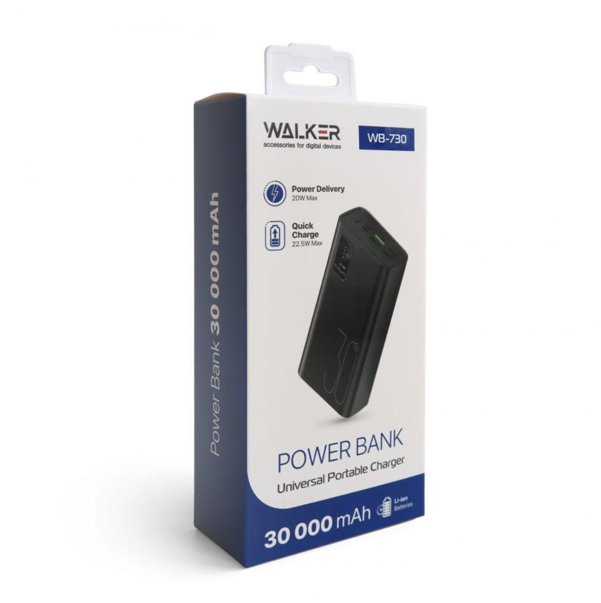 Power Bank WALKER WB-730 30000mAh Black (002) - фото 4