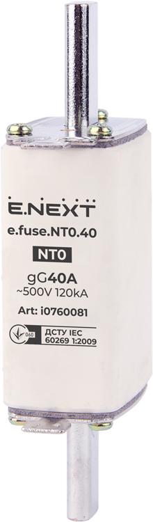 Предохранитель ножевой E.NEXT e.fuse.NT0.40 NT0 40А gG с плавкой вставкой (i0760081) - фото 4