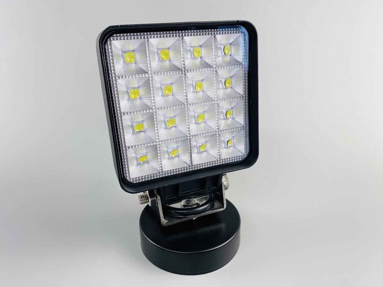 Фара LED квадратна 16 Led chip 12/24V Широкий промінь світло 6500К IP67