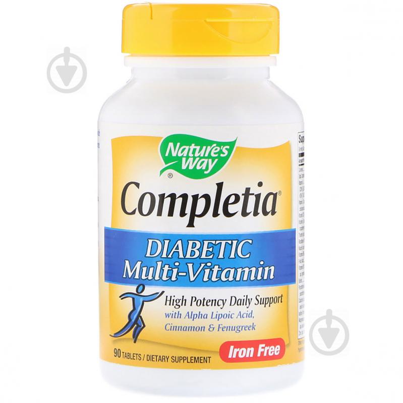 Мультивітаміни для діабетиків Nature's Way Diabetic Multi-Vitamin 90 таблеток (NWY14924)
