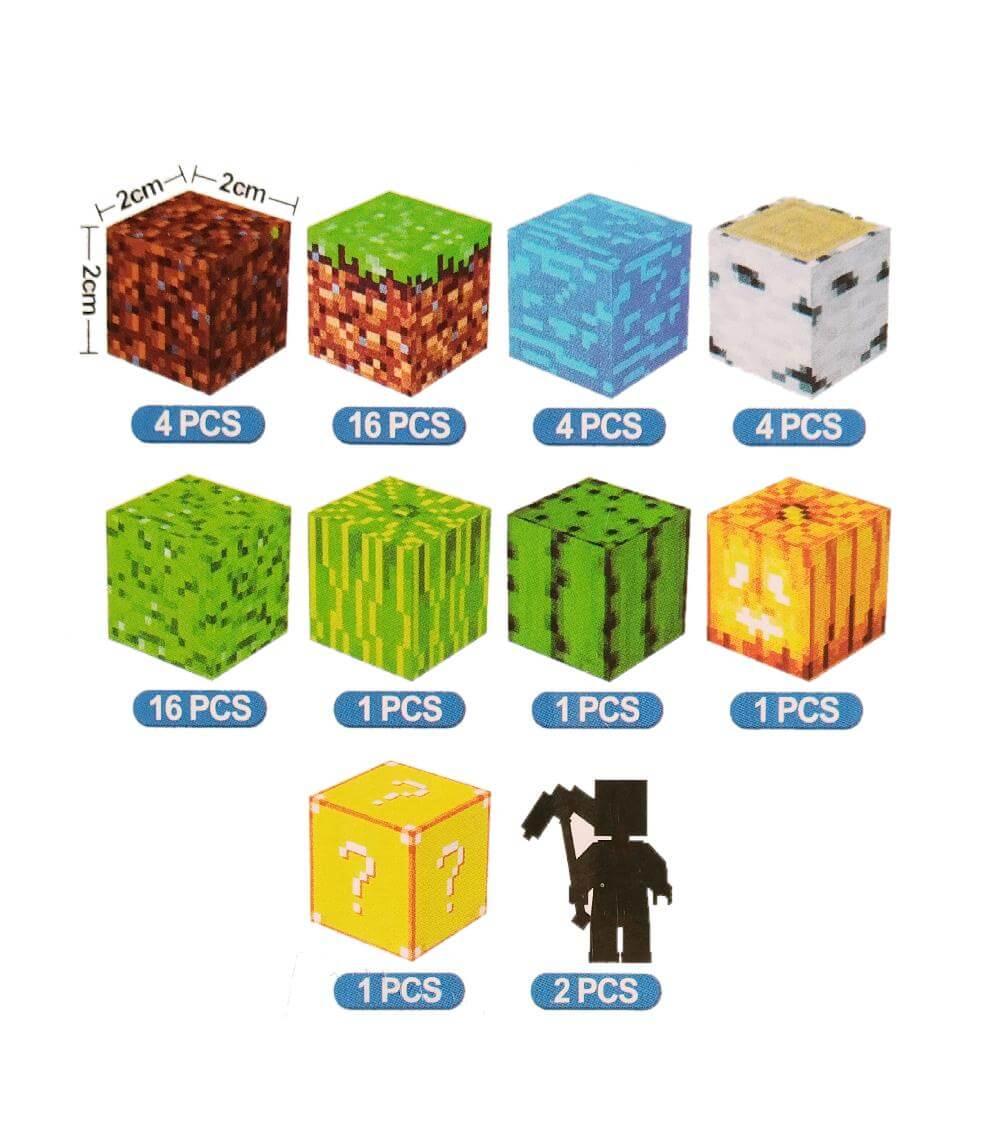 Конструктор магнітний Майнкрафт 2 фігурки 50 ел. (ТВ05) - фото 2 Конструктор магнітний Майнкрафт 2 фігурки 50 ел. (ТВ05) - фото 2