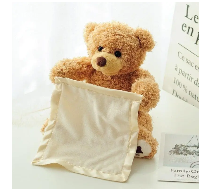 М'яка іграшка плюшевий ведмедик Ку-Ку грає в хованки зі звуком 25 см (M1972R) - фото 4 М'яка іграшка плюшевий ведмедик Ку-Ку грає в хованки зі звуком 25 см (M1972R) - фото 4