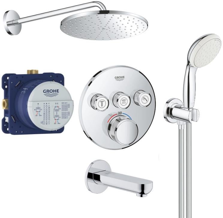 Душевая система скрытого типа Grohe Grohtherm SmartControl 26406SC2 Хром (113639) Душевая система скрытого типа Grohe Grohtherm SmartControl 26406SC2 Хром (113639)