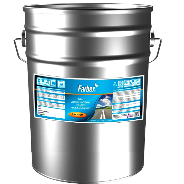 Краска для горизонтальной разметки автомобильных дорог Farbex 30 кг Белый (2792905924)