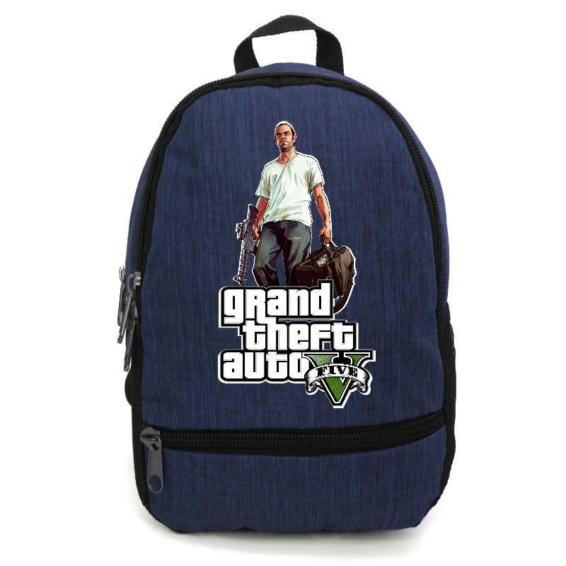Школьный рюкзак подростковый Cappuccino Toys с принтом GTA-004 12,5 л Синий (1404954795)