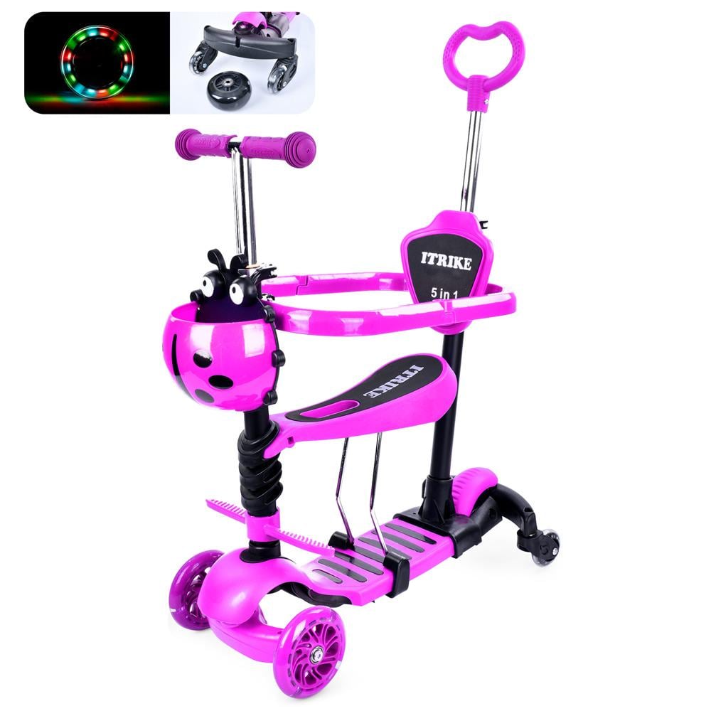 Самокат 5в1 Розовый (JR 3-101-P) - фото 2 Самокат 5в1 Розовый (JR 3-101-P) - фото 2