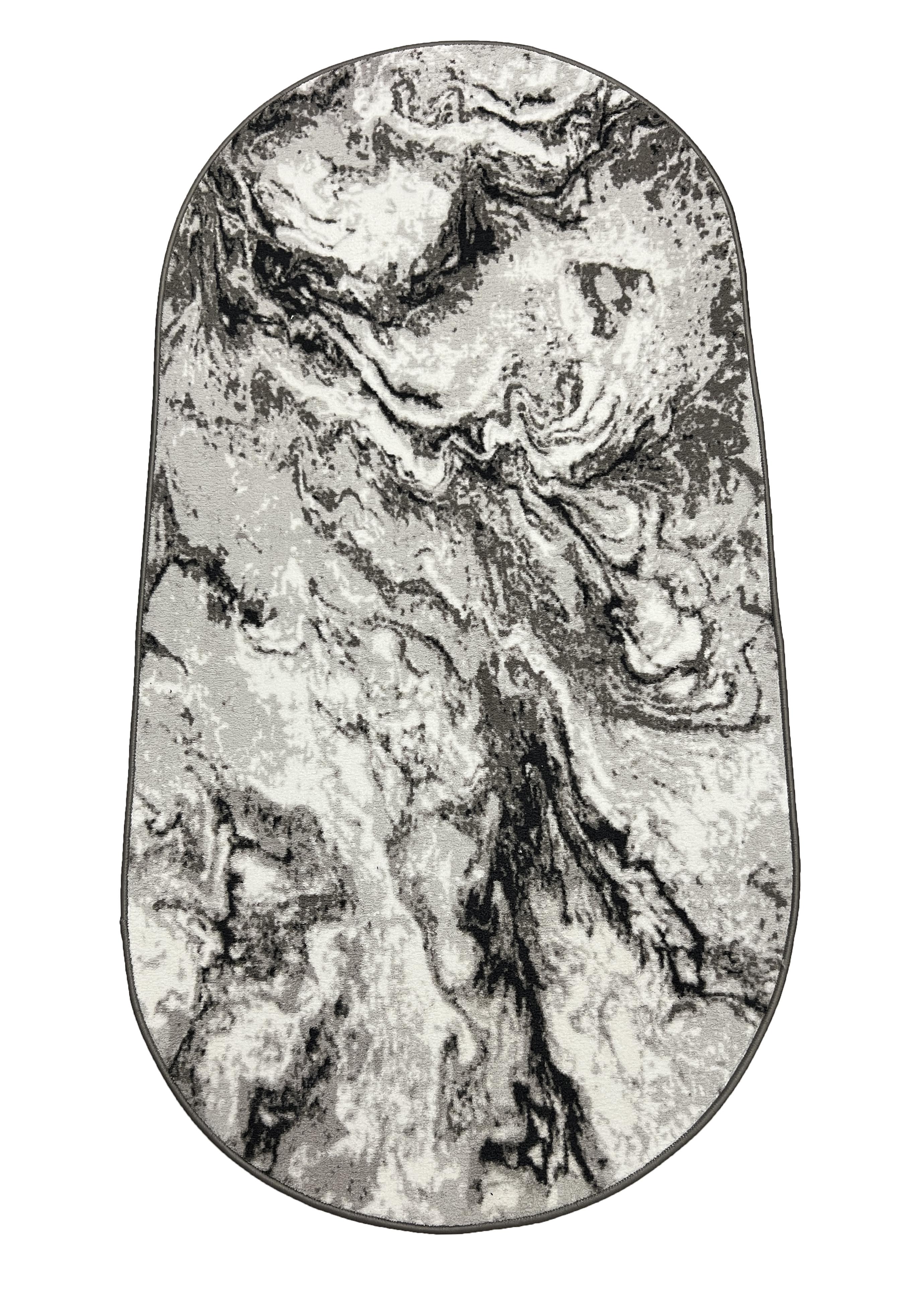 Килим Epic на прогумовананій основі 80x150 см овал Сірий (23090690320GO7)