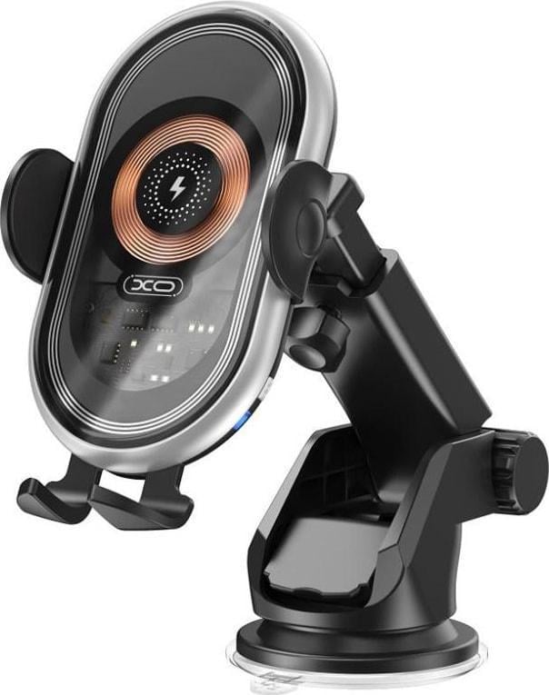 Автодержатель Xo WX038 с беспроводным зарядным устройством (36477)