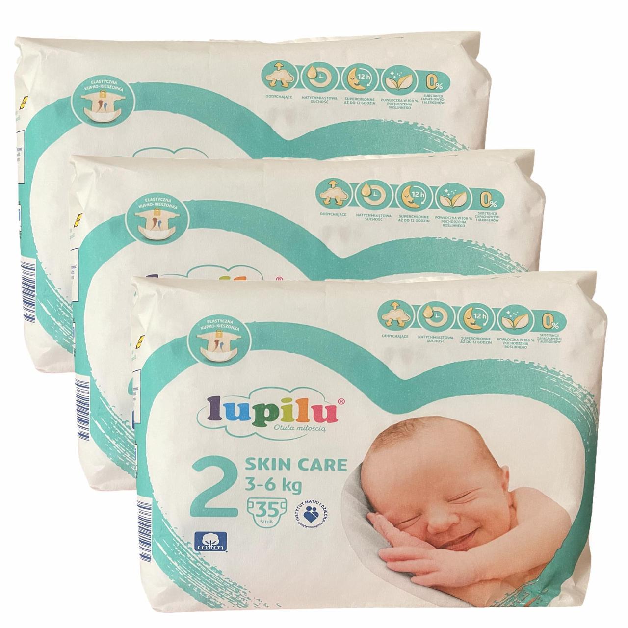 Підгузки Lupilu Skin Care 2 Mini 3-6 кг 105 шт. (2564234748)