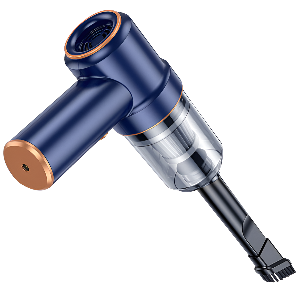 Пылесос-компрессор аккумуляторный Addap PAD-02 2в1 для продувки пыли и очистки клавиатуры Cиний