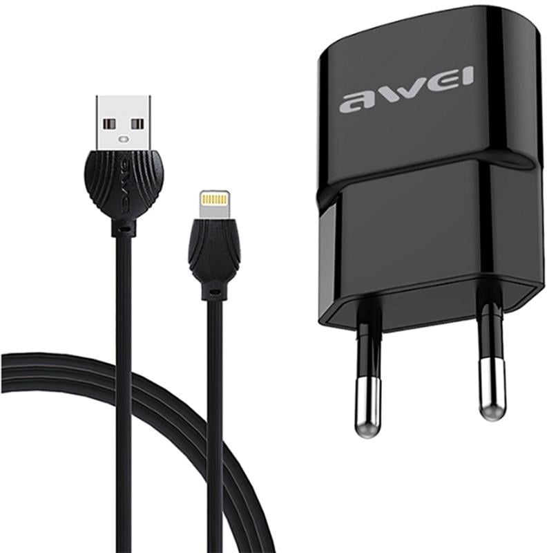 Адаптер сетевой зарядное устройство AWEI Lightning cable C-832 1USB 2.1A