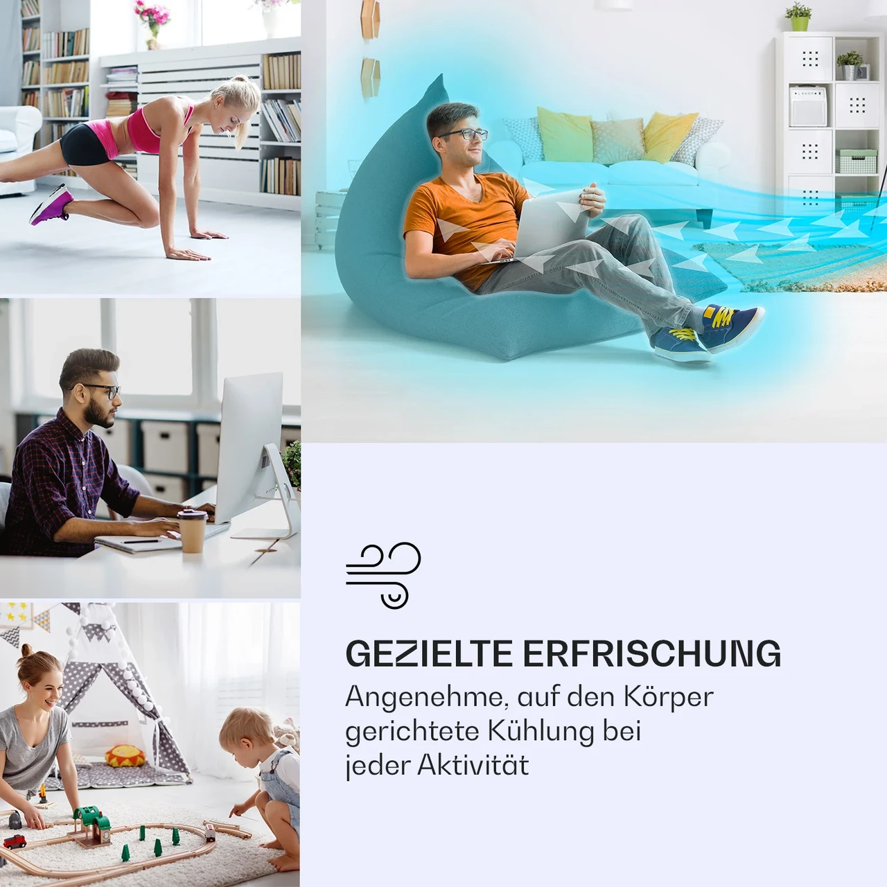 Повітроохолоджувач і вентилятор KLARSTEIN Skyscraper Ice Smart 4в1 Білий (10040206) - фото 5 Повітроохолоджувач і вентилятор KLARSTEIN Skyscraper Ice Smart 4в1 Білий (10040206) - фото 5