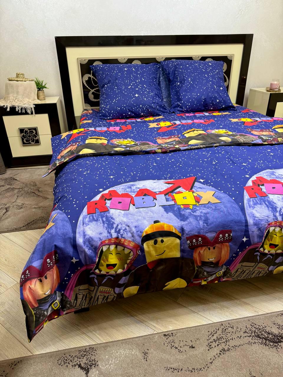 Комплект постельного белья полуторный Планета роблекс хлопчатобумажный 150х220 см (28830605)