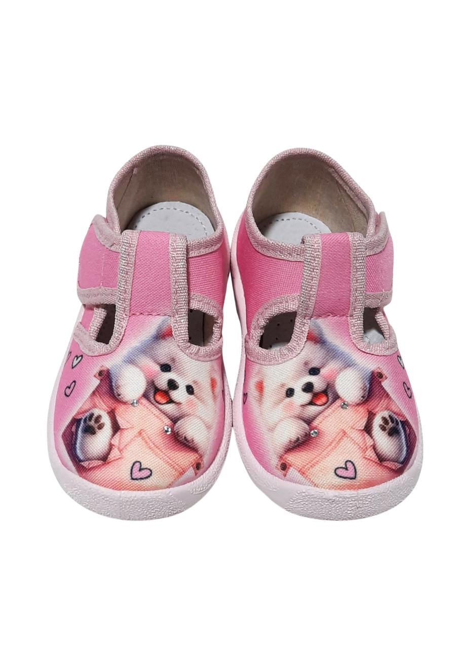 Тапочки для дівчаток Waldi 360-685/22 на липучках р. 22 Рожевий
