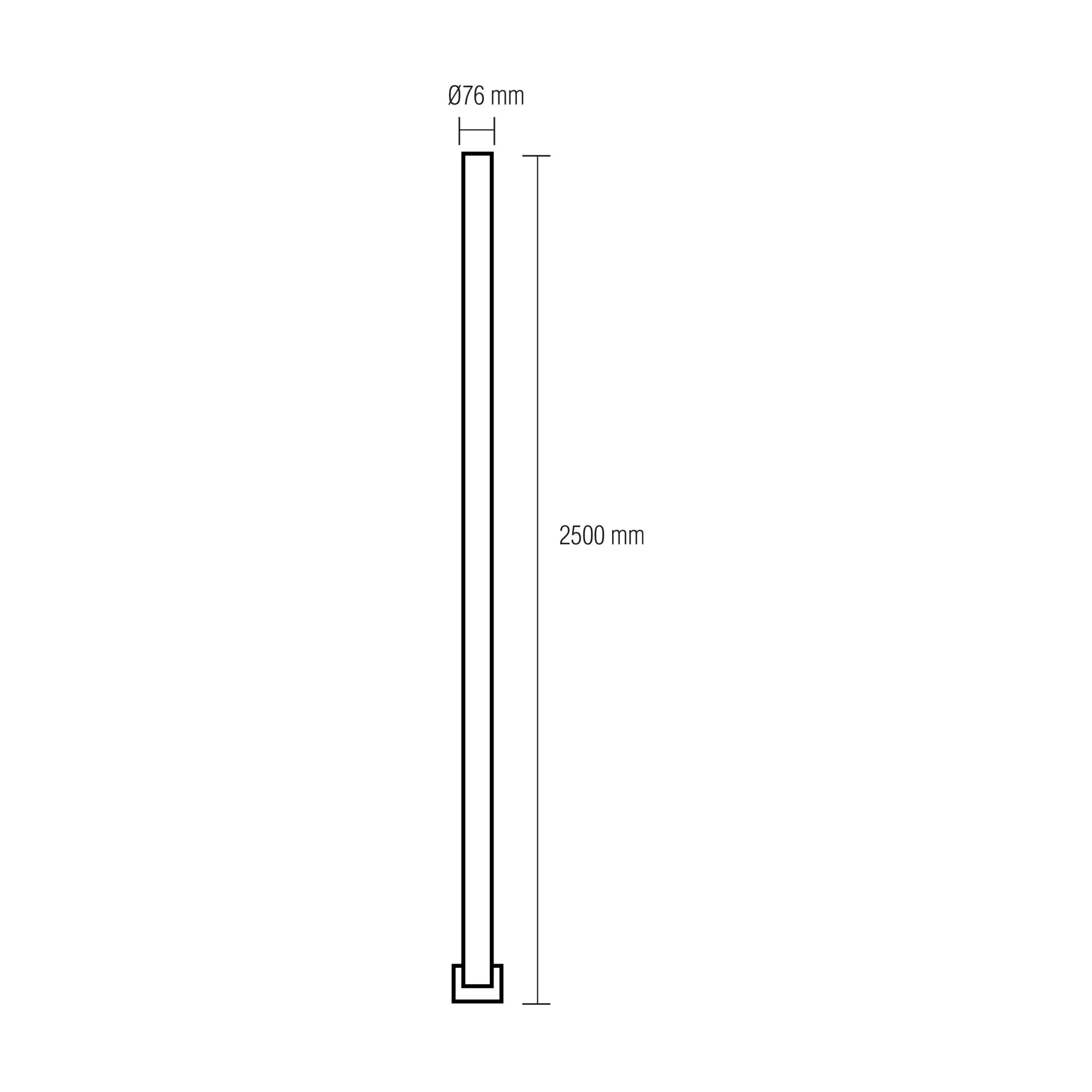 Стійка для вуличного світильника HOROZ ELECTRIC COMBAT-POLE (14717807) - фото 2