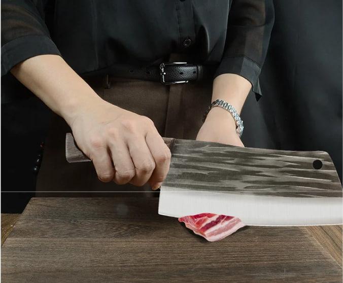 Ніж для різання м'яса кований ручної роботи з нержавіючої сталі (2288340296) - фото 3 Ніж для різання м'яса кований ручної роботи з нержавіючої сталі (2288340296) - фото 3