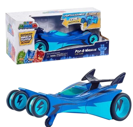 Автомобиль Герои в масках Pop-A-Wheelie Cat-Car PJ Masks Vehicle с огнями и звуками