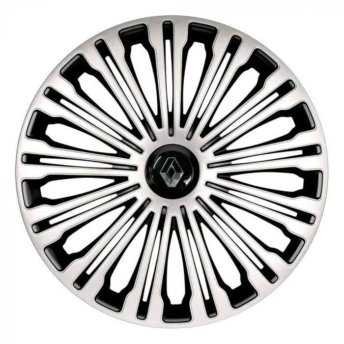 Ковпаки для коліс 4 Racing Volante Silver/Black R17 з логотипом Renault 4 шт.