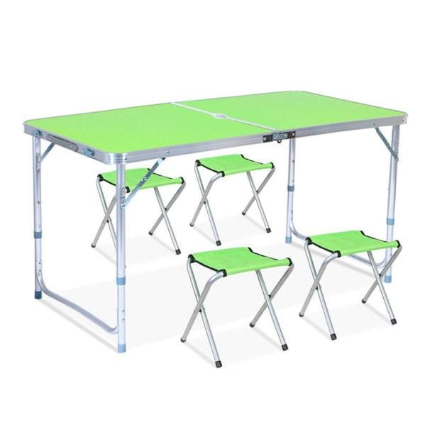 Туристичний стіл з 4 стільцями Folding table Зелений (t02green) - фото 1 Туристичний стіл з 4 стільцями Folding table Зелений (t02green) - фото 1