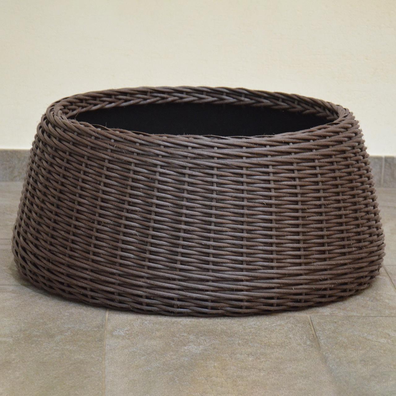 Подставка-юбка под елку плетеная из искусственного ротанга/ручной работы XL Чесаный венге (23297120) - фото 2 Подставка-юбка под елку плетеная из искусственного ротанга/ручной работы XL Чесаный венге (23297120) - фото 2