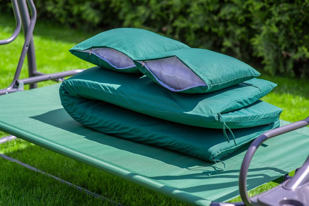 Садовая качель King Garden Plus 3-местная и 2 подушки Green (Plus 3_ks) - фото 8 Садовая качель King Garden Plus 3-местная и 2 подушки Green (Plus 3_ks) - фото 8