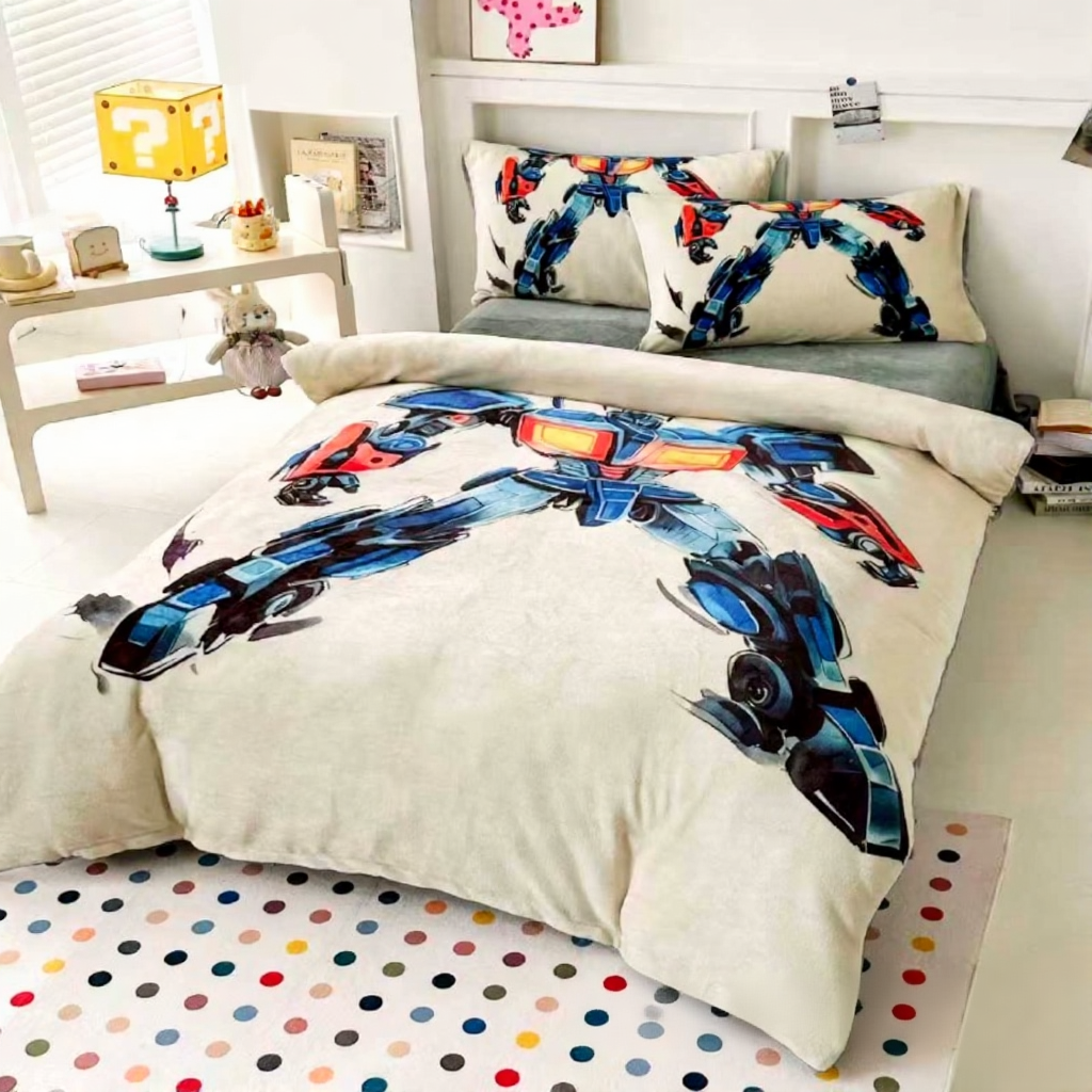 Комплект дитячої постільної білизни велюр полуторний 50x70 см Жовтий