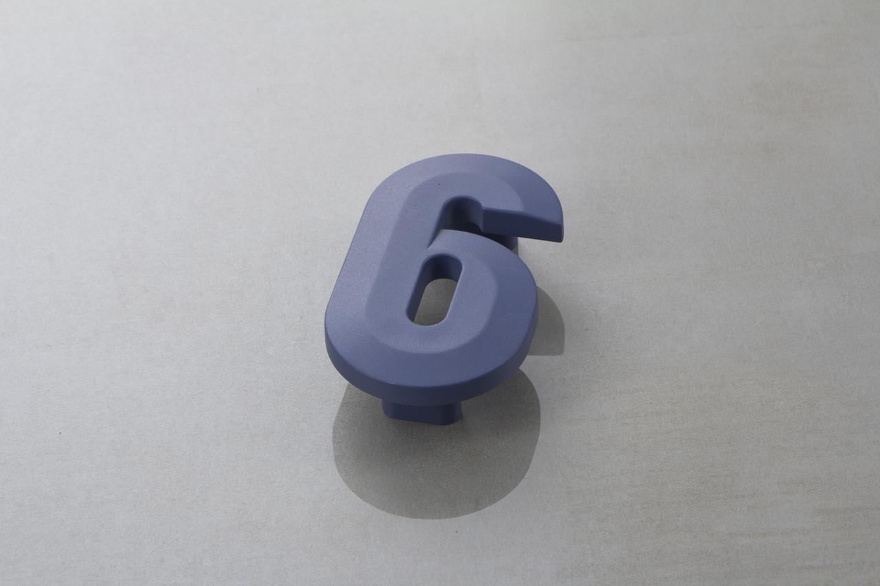 Меблева ручка Poliplast цифра шестірка РП-6 Синій матовий (16254) - фото 1 Меблева ручка Poliplast цифра шестірка РП-6 Синій матовий (16254) - фото 1