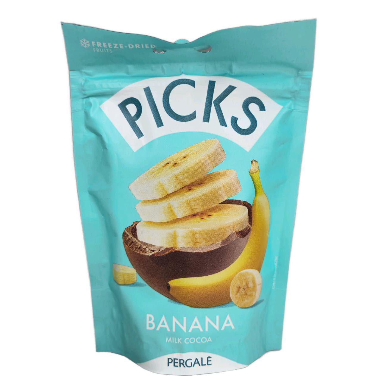 Драже шоколадное Picks с бананом в йогурте 90 г (89159)