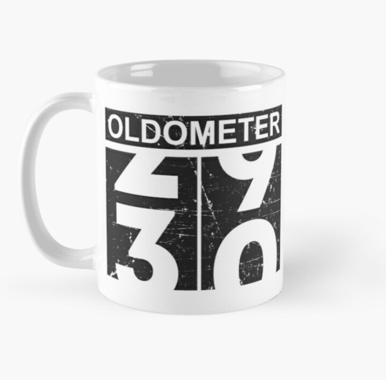 Чашка керамическая с принтом "Oldometer" 30 день рождения 330 мл Белый (ПН135Ч)