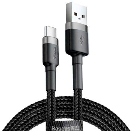 Кабель BASEUS Cafule Cable USB to Type-C 3A 1 м Black (CATKLF-BG1)