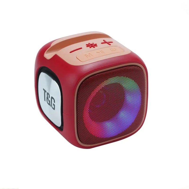 Портативна колонка TG 359 Red 7W з RGB підсвічуванням (tf5136)