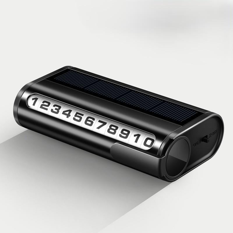 Автовізитка паркувальна з led підсвіткою на сонячній батареї на панель Чорний Автовізитка паркувальна з led підсвіткою на сонячній батареї на панель Чорний