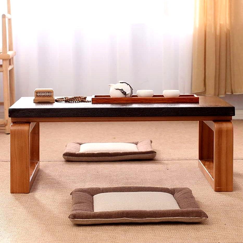 Столик для медитації з дерева Банкарі 100х60х37 см Охра/Венге (МДТ-106037170412)