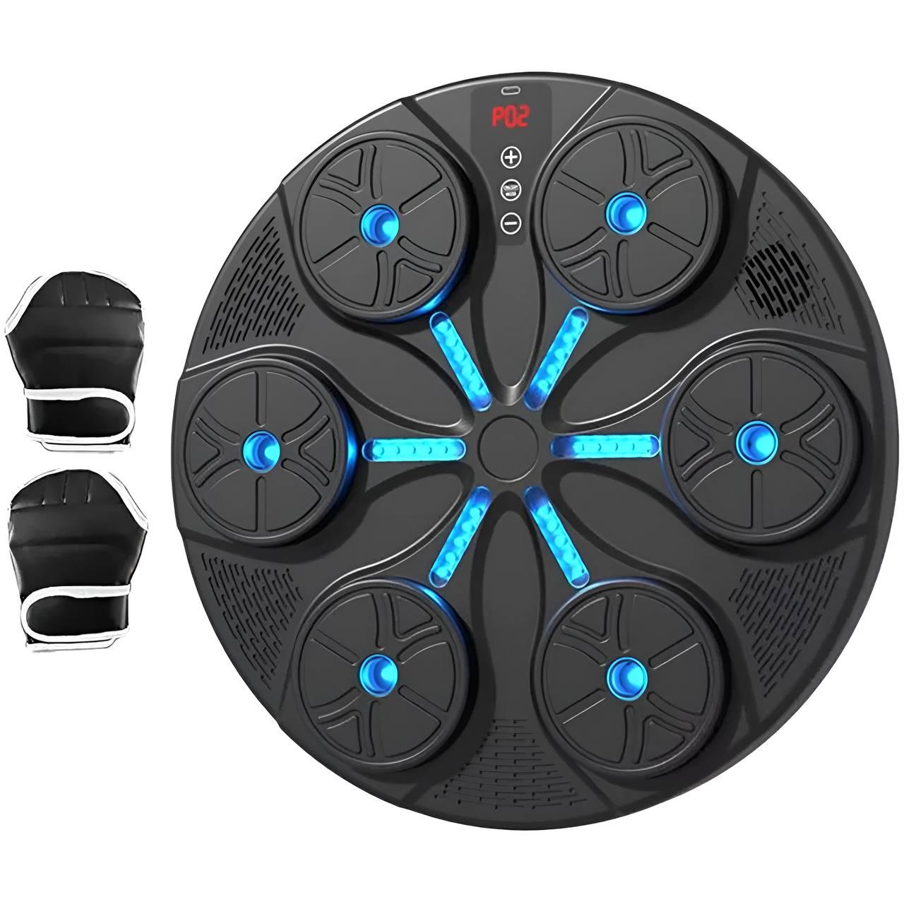 Тренажер для бокса музыкальный настенный Intelligent Boxing Machine 36 см с 6 целями подсветкой и перчатками (2589ade5)