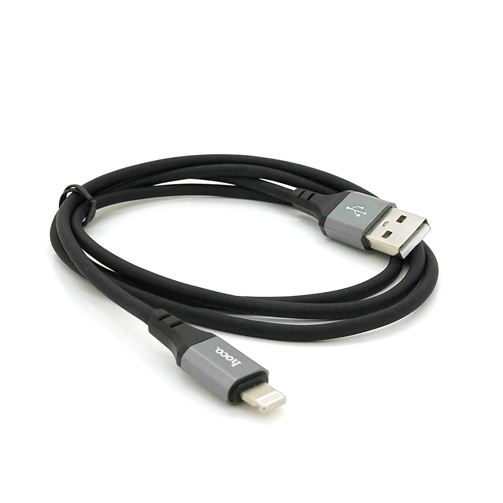 Кабель Hoco X86 Lightning-USB 2,4A 1 м Чорний (36759)