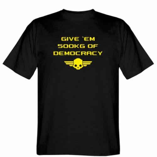 Футболка мужская Stedman Give them 500kg of democracy L Черный (17437402-2-200677-L)