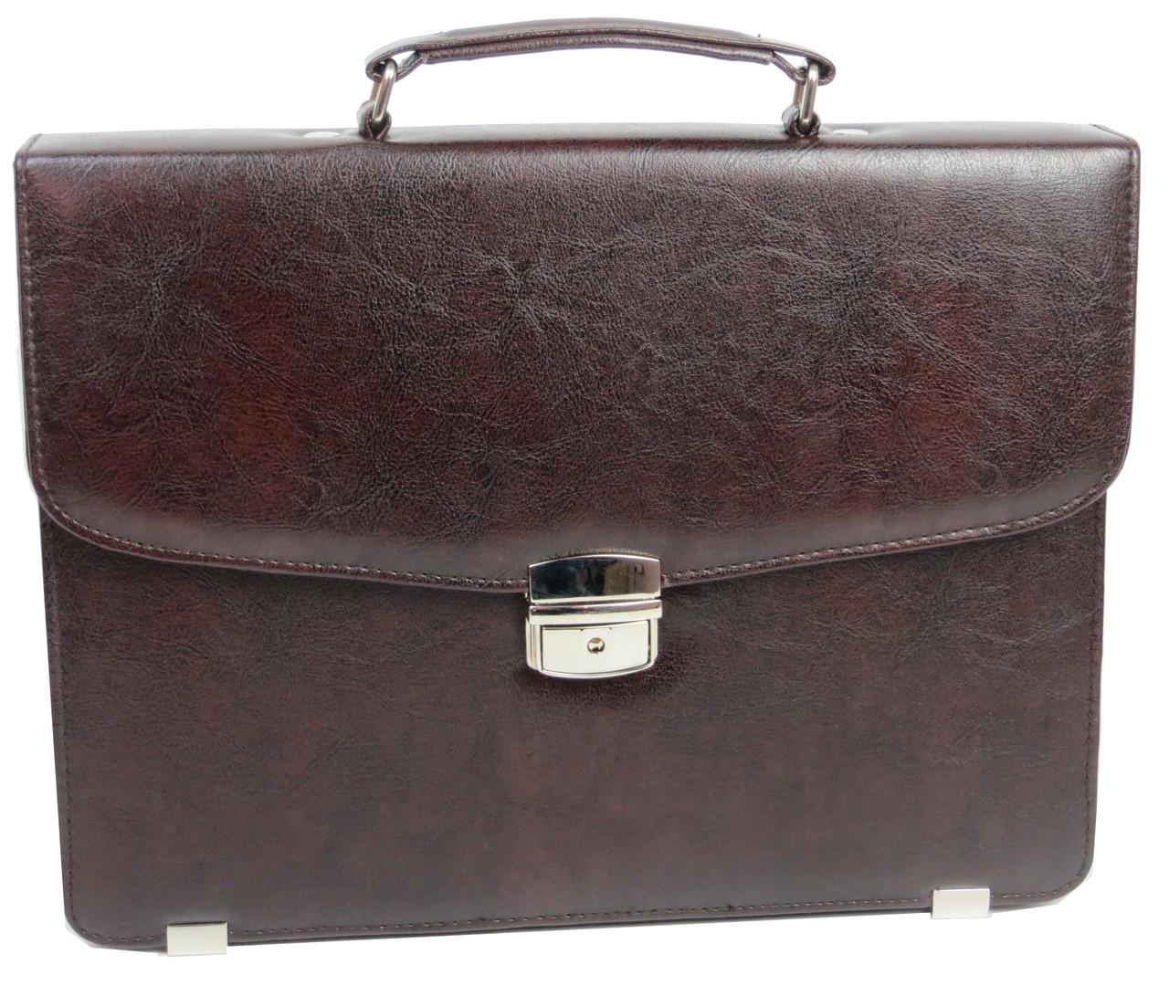 Портфель мужской Exclusive деловой из экокожи Коричневый (713000-1 brown) Портфель мужской Exclusive деловой из экокожи Коричневый (713000-1 brown)