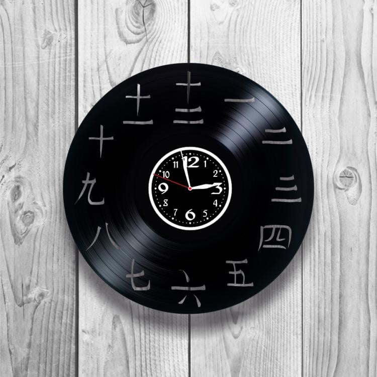 Часы настенные Лофт-винтаж 0018 из виниловой пластинки