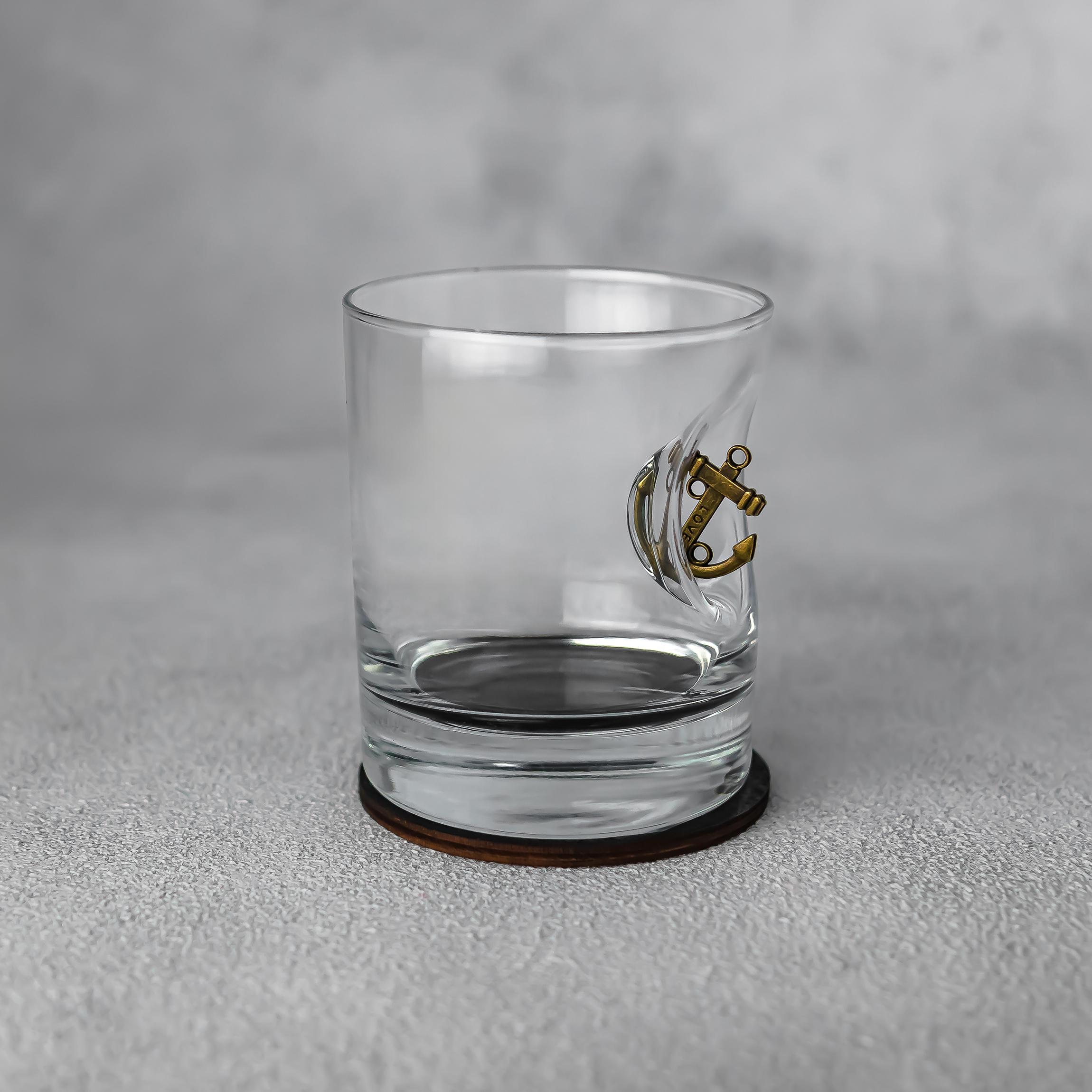 Стакан для виски с якорем (19490079)