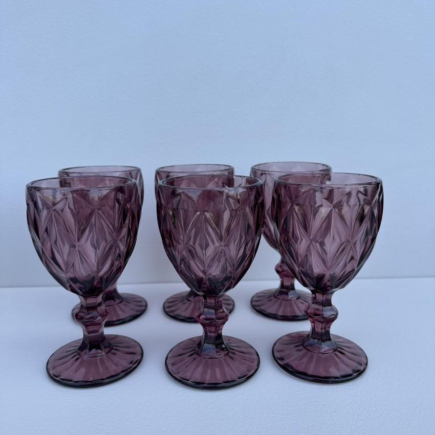 Набір скляних келихів для вина A-PLUS 9004 240 мл 6 шт. Purple Red (2633823364) - фото 2