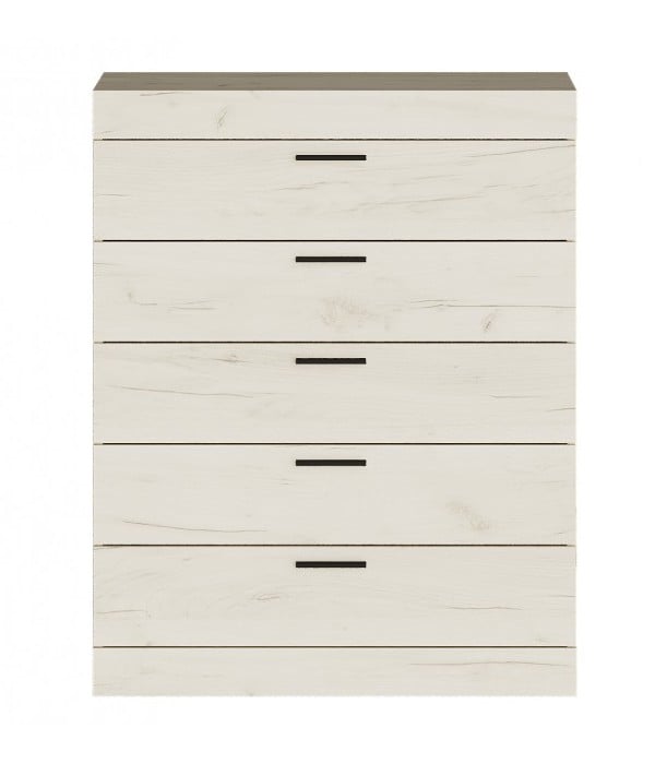Комод Еверест Соната-2 80х38х101 см Крафт/Белый (15020)