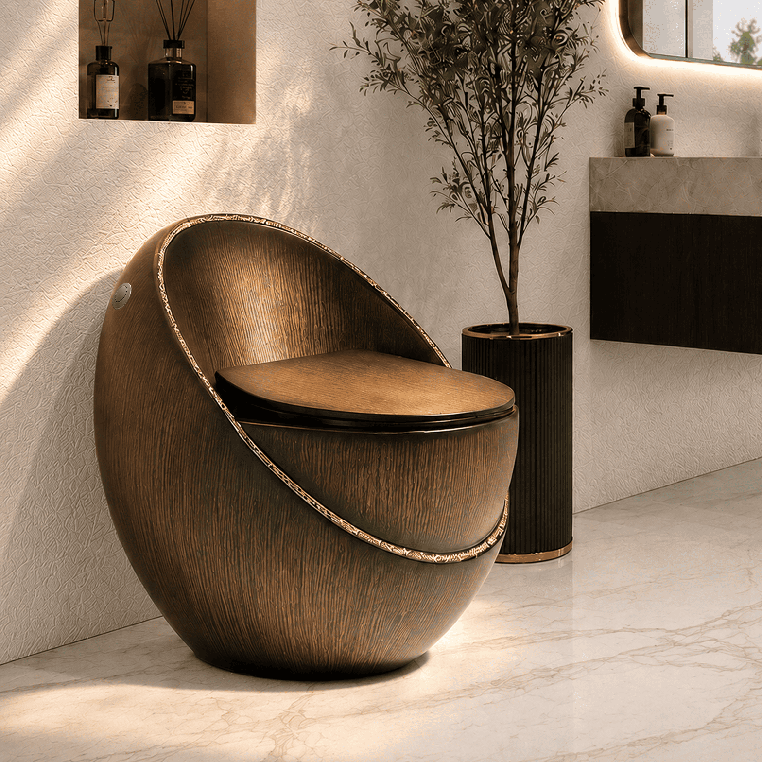 Унитаз керамический Asans 8627 Luxury дизайнерские Коричневый (616757342)