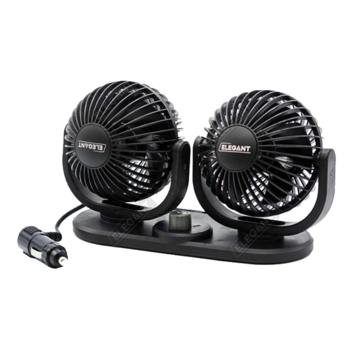 Вентилятор автомобильный двойной сферический Elegant Maxi EL 101 552 12V 4" 10 Вт (1887368496)