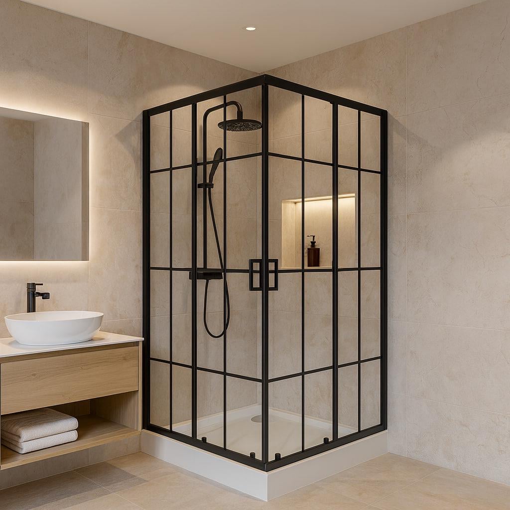 Душевая кабина SUNWAYS 90 Grid 90х90х195 см на низком поддоне раздвижная дверь стекло прозрачное (C15389) Душевая кабина SUNWAYS 90 Grid 90х90х195 см на низком поддоне раздвижная дверь стекло прозрачное (C15389)