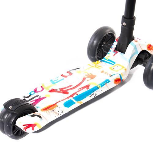 Самокат дитячий міський Scooter H6-1 з колесами що світяться для дітей від 3-х років Різнокольоровий - фото 3