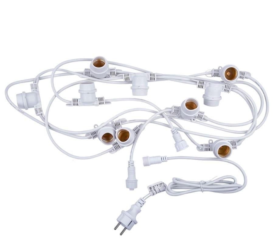 Гирлянда уличная под лампочки Feron CL50-8 Белт-лайт 230 V 10хЕ27 5 м White (iz16017)