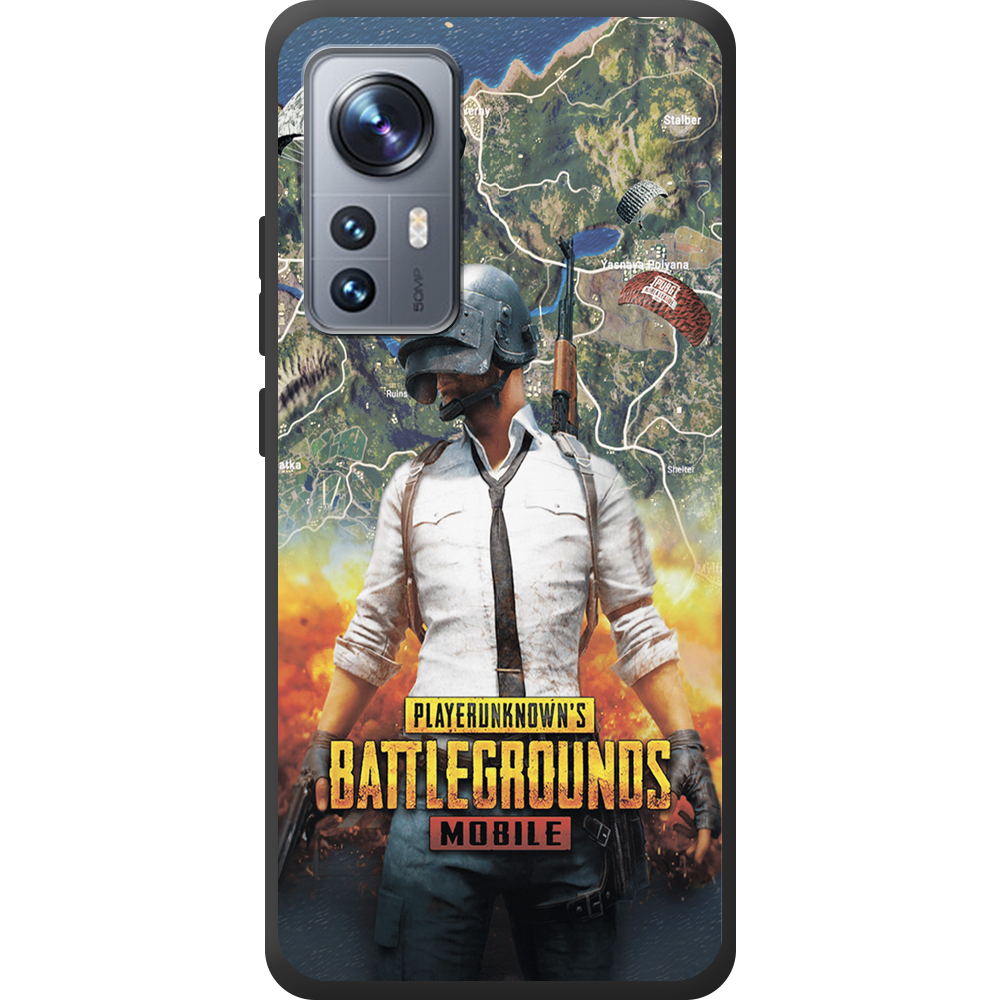 Чехол BoxFace Xiaomi 12 / 12X PUBG Mobile Черный силикон (44529-up2309-44506)