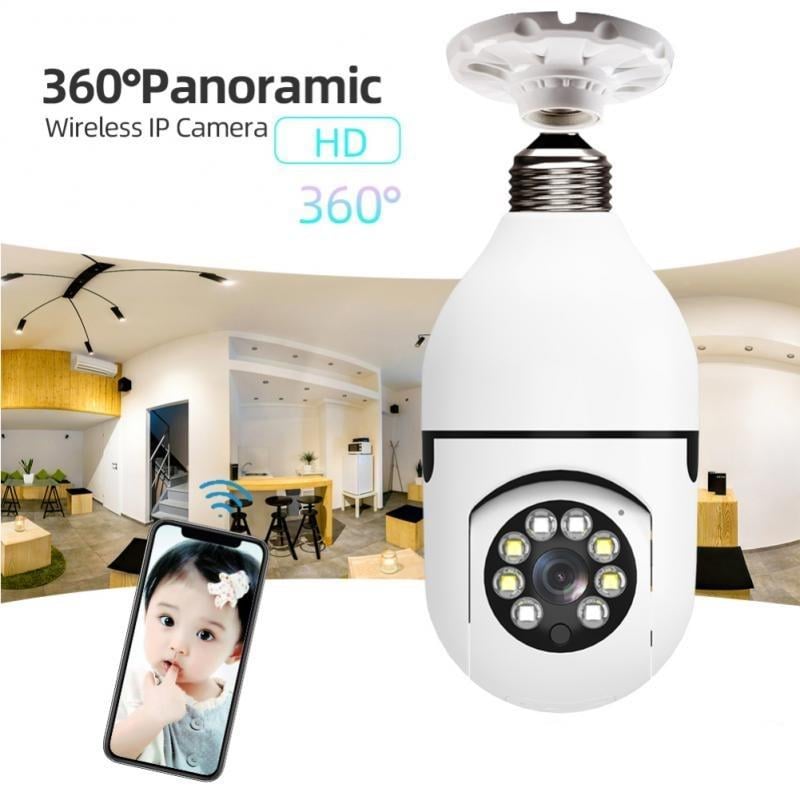 Камера видеонаблюдения IP CAM L1 E27 Wi-Fi 360/90 Белый (10279111) - фото 2