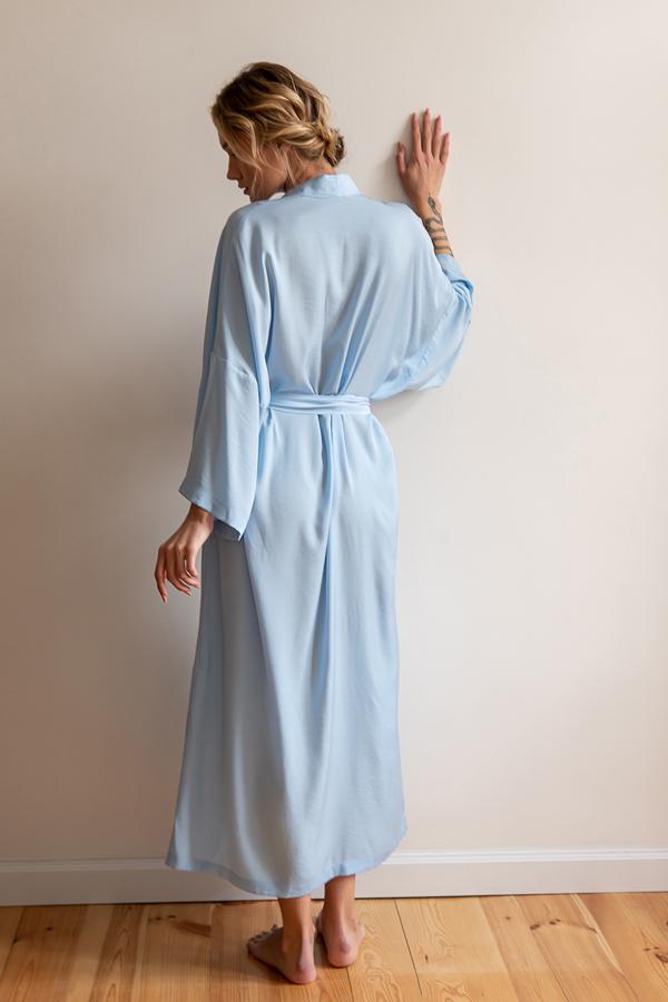 Халат шелковый Forli Sky ONE с хлопком (SL0035-94-04_ONE) - фото 4 Халат шелковый Forli Sky ONE с хлопком (SL0035-94-04_ONE) - фото 4