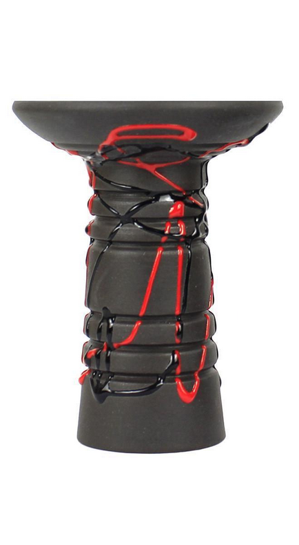 Чаша для кальяна Gusto Bowls Alien Glaze Черно-красный